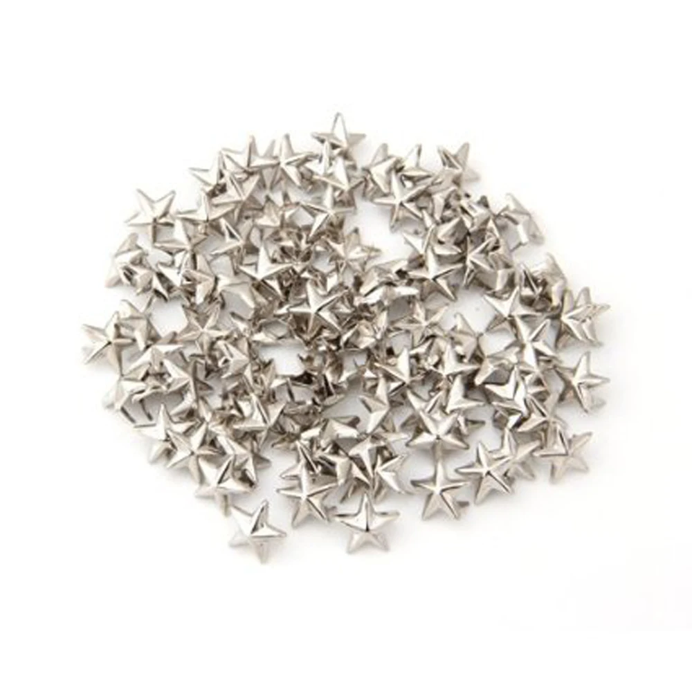 House Home 100 Pyramid Stud Star 10mm For Shoe Belt Punk - £19.59 GBP