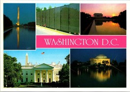 Washington D.C. Monument Vietnam Lincoln White House Jefferson Vintage Postcard - £7.51 GBP