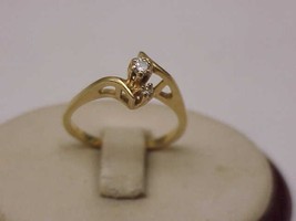 Estate Vintage 14k Yellow  Gold Engagement .20ct  Diamond   Ring,1950&#39;s - £394.23 GBP