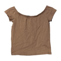 Forever 21 Juniors Brown Off Shoulder Short Crop Top Size Small New - $6.92