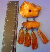 k7 Vintage Jewelry Multi-Color Natural Baltic Amber gems Charm BROOCH w ... - £172.66 GBP