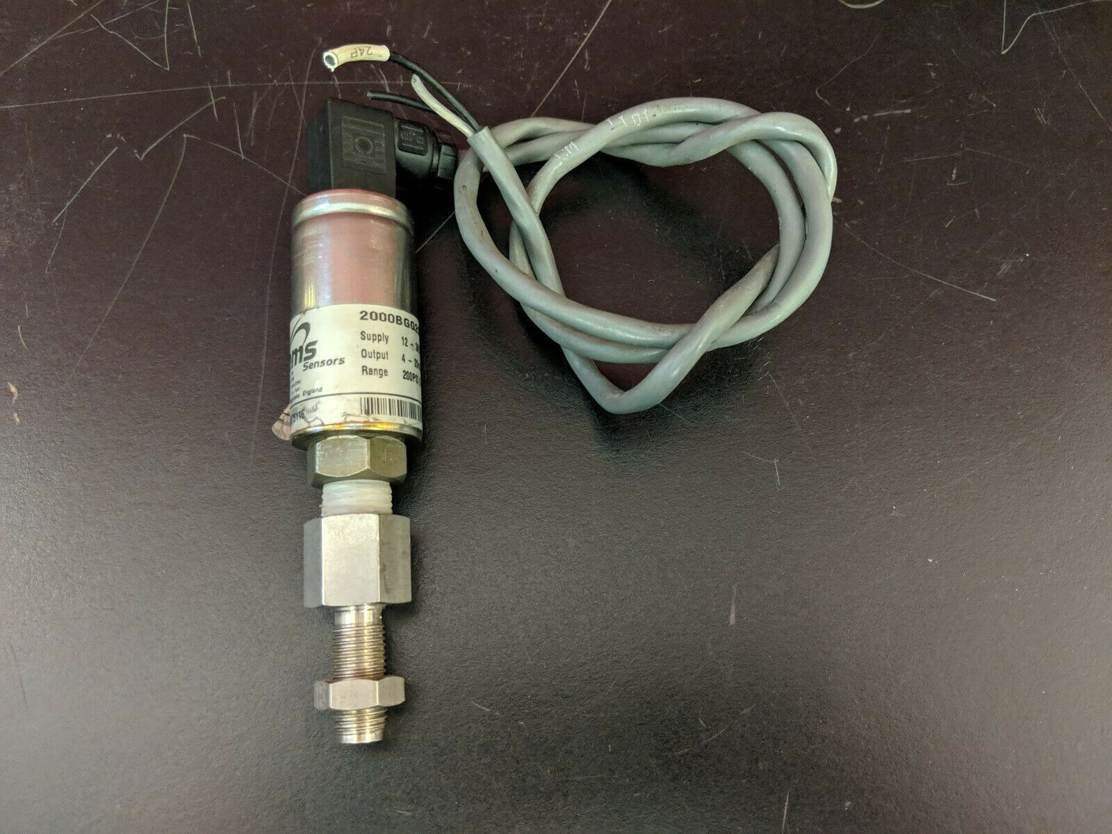 Gems Sensors 2000BGG2002A10A Pressure Transducer 12-36VDC Supply 4-20mA ... - $112.50