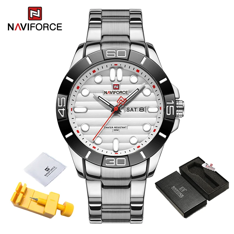 Man Quartz Calendar Watches Business Casual Men Wristwatch Stainless Ste... - £36.87 GBP