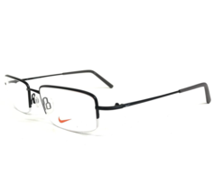 Nike Eyeglasses Frames 8179 001 Satin Matte Black Half Rim Rectangular 53-19-140 - £42.04 GBP