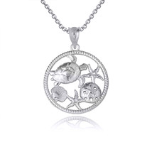 925 Sterling Silver Sea Life Animals Ocean Pendant Necklace - £18.72 GBP+