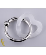 Sterling Silver and Mother-of-Pearl Heart Shaped Teething Ring - $4,516.03 MXN