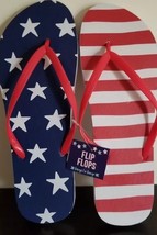 IQ Accessories ~ Flip Flops ~ Stars &amp; Stripes ~ Size Large/Extra Large (... - $25.00