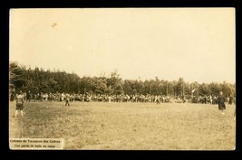 Vintage Real Photo Postcard Quebec Canada Holiday Camp of the Greves Ball Game - £15.76 GBP