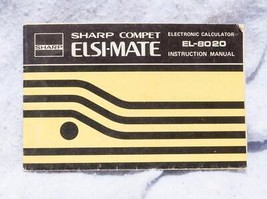Sharp Elsimate 8020 Calcolatrice Istruzioni Manuale Libretto - $34.62