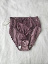 Vintage Vanity Fair(?) Sheer Lace Floral high waist leg mocha Panties L  - £30.93 GBP