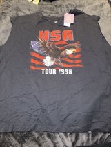 Ascot And Hart &quot;USA Tour 1998&quot; Tank-Top, Size Womens 2X. Gray, NWT. i - £9.08 GBP