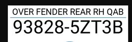 93828-5ZT3B Nissan Genuine New Over Fender RR RH QAB.1 Qty Available. - $204.84