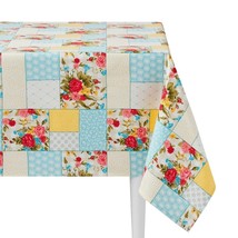 Pioneer Woman Sweet Rose Patchwork Tablecloth Vintage Country Floral 60 x 102-in - £24.15 GBP