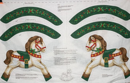 Craft Fabric Panel, Christmas Rocking Horse, Cranston Vip Screen PRINT/WORKS Co. - £6.18 GBP