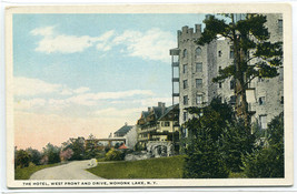 The Hotel West Front Drive Mohonk Lake New York 1920c postcard - £5.45 GBP