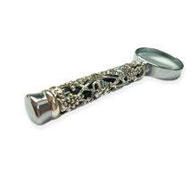 Luxury Pen Silver With Gold Tip &amp; Yellow Stones Individually Crafted Unisex Gift - £688.50 GBP