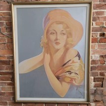 Edward Mason Eggleston Framed Lito-Gravura Print Untitled Portrait of a Girl VTG - £39.17 GBP