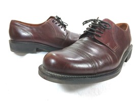 Ecco Reddish Brown Leather Cap Toe Casual Oxford Shoes Men&#39;s Size 46 - 12/12.5US - £27.60 GBP