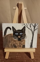 ACEO Original Painting Siamese Cat Collectible Art Direct From Signed By Artist - £0.57 GBP
