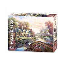LaModaHome 1500 Piece Spring Manor Detached House Collection Jigsaw Puzzle for F - £26.01 GBP