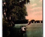 Canoe Scene Mohawk River Schenectady New York NY UNP DB Postcard N23 - $2.92