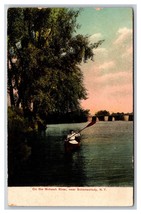 Canoe Scene Mohawk River Schenectady New York NY UNP DB Postcard N23 - £2.30 GBP