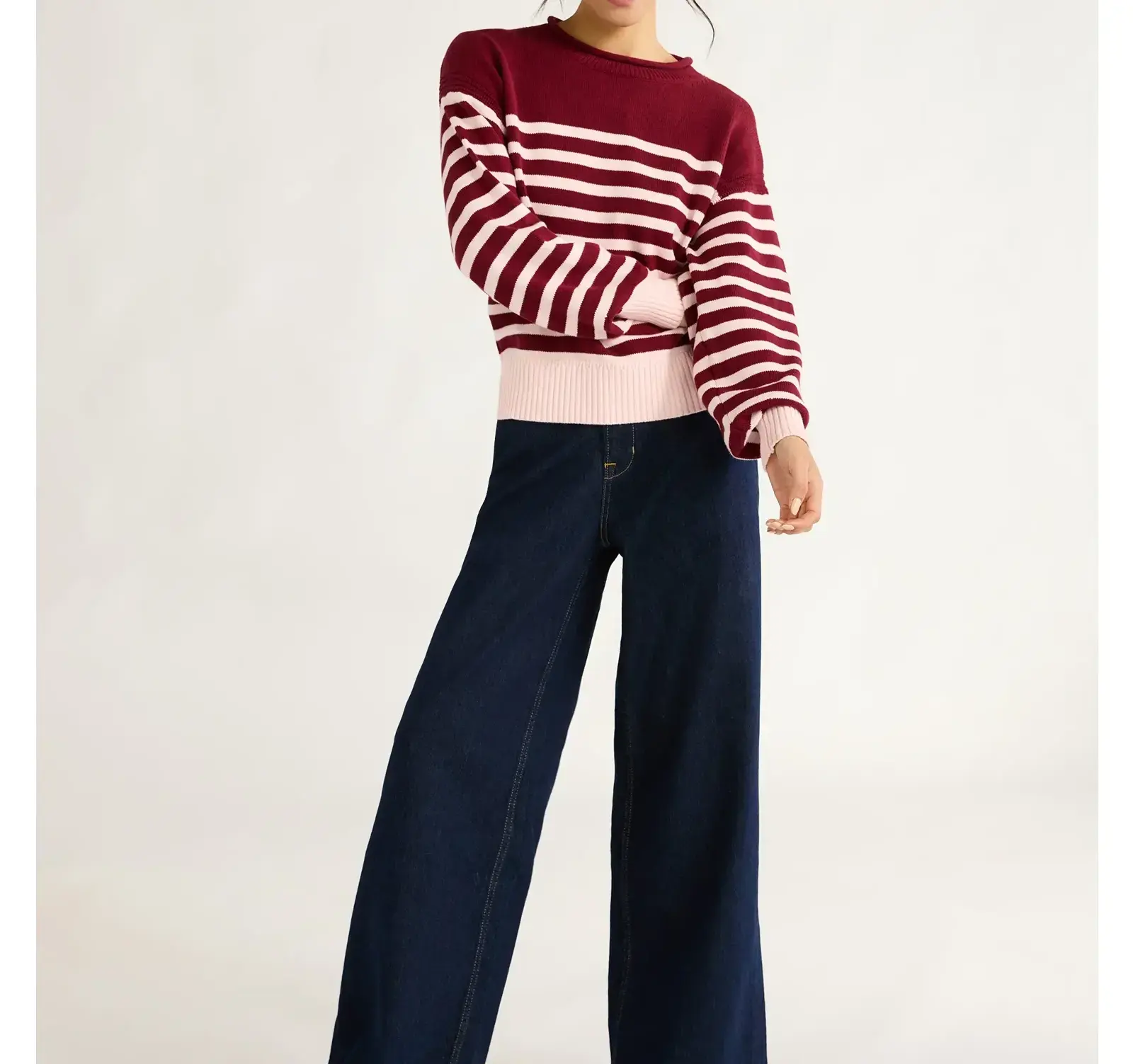 Free Assembly Women&#39;s Roll Neck Cotton Sweater with Long Sleeves,Sizes S - $276.11 MXN