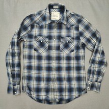 American Eagle Outfitters Western Shirt Mens Small Pearl Snap Plaid Norm... - £15.80 GBP