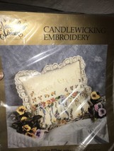 NIP 1998 Something Special Pansies Pillow Kit #80226 Candlewick Embroide... - £18.53 GBP