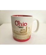 2009 Starbucks Coffee Cup Mug Ohio 16oz Red Tan Riverboat  - £11.66 GBP