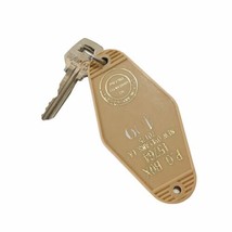 Vintage Hotel Room New Orleans LA Key and Fob -Room &quot;409&quot; Beige - £22.37 GBP