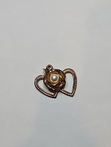 Dual Heart/Rose Gold Tone Pendant, 1&#39;&#39; Vintage  - €8,62 EUR