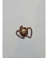 Dual Heart/Rose Gold Tone Pendant, 1&#39;&#39; Vintage  - $183.25 MXN