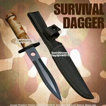 Etrading Desert Camo Fixed Blade Survival Knife Dagger with Survival Kit... - £9.27 GBP