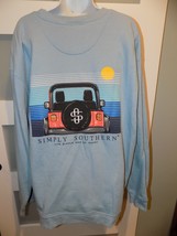 Simply Southern Light Blue &quot;Live Simple and Be Happy&quot; Sweatshirt Size XX... - $507.10 MXN