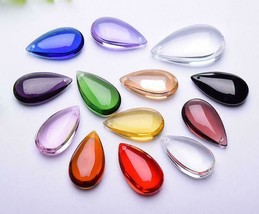 100pcs Smooth Oval Waterdrop Crystal Prism 38mm Pendant Chandelier Light... - £21.68 GBP+