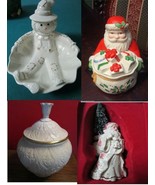 Lenox Candy Dish Asthray Santa &quot;Petals &amp; Pearls&quot;  Christmas Holiday Orig... - €18,63 EUR+