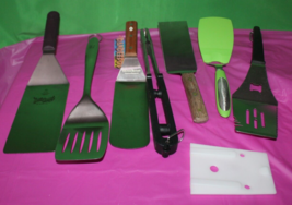7 Piece Barbeque BBQ Spatula Assortment Hell&#39;s Handle Weber Oliver Pampered Chef - £50.88 GBP