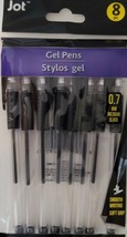 Gel Pens Stylos Med 0.7 mm Black Ink Comfort Grips Pocket Clip 8/Pk - £2.32 GBP