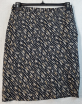 Liz Claiborne Skirt Womens Size 10 Black Palm Leaf 100% Rayon Lined Back Zipper - £13.88 GBP