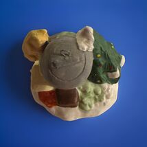 Dickensville Porcelain Cat at Trash Can Christmas Ornament Approximately 3” - $10.00