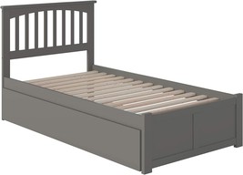 Afi Mission Twin Extra Long Platform Bed In Grey With Twin, And Turbo Charger. - £442.88 GBP