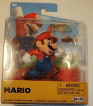 Jakks Pacific Running Super Mario Figure Official Nintendo Licensed Product 2.5&quot; - £6.41 GBP