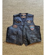 Genuine Hog Leather By Rocky Ranch Hides Vest Size Lg Road King Harley D... - $135.33 CAD