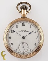 Gold Filled Waltham Antique Open Face Pocket Watch Gr Bond St 14S 7 Jewel - $285.85