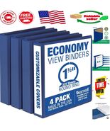 Durable 4 Pack 1.5-Inch Binders with Clear View Cover - Ideal for Home &amp;... - $46.14 CAD