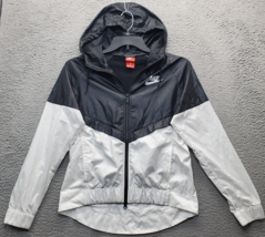 Nike Windbreaker Jacket Womens Small Multi Mesh Lined Long Sleeve Hood F... - $29.41