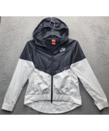 Nike Windbreaker Jacket Womens Small Multi Mesh Lined Long Sleeve Hood F... - $40.33 CAD