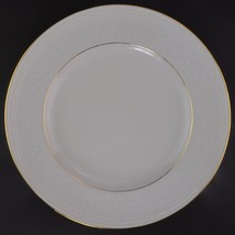 Noritake China White Scapes Collection Whitecliff Pattern 4083 Dinner Plate Gold - £17.93 GBP