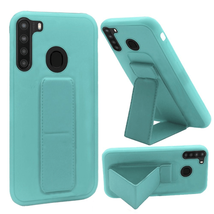 For Samsung A21 PC TPU Folding Magnetic Kickstand Works w/ Car Mount TEAL - £6.36 GBP